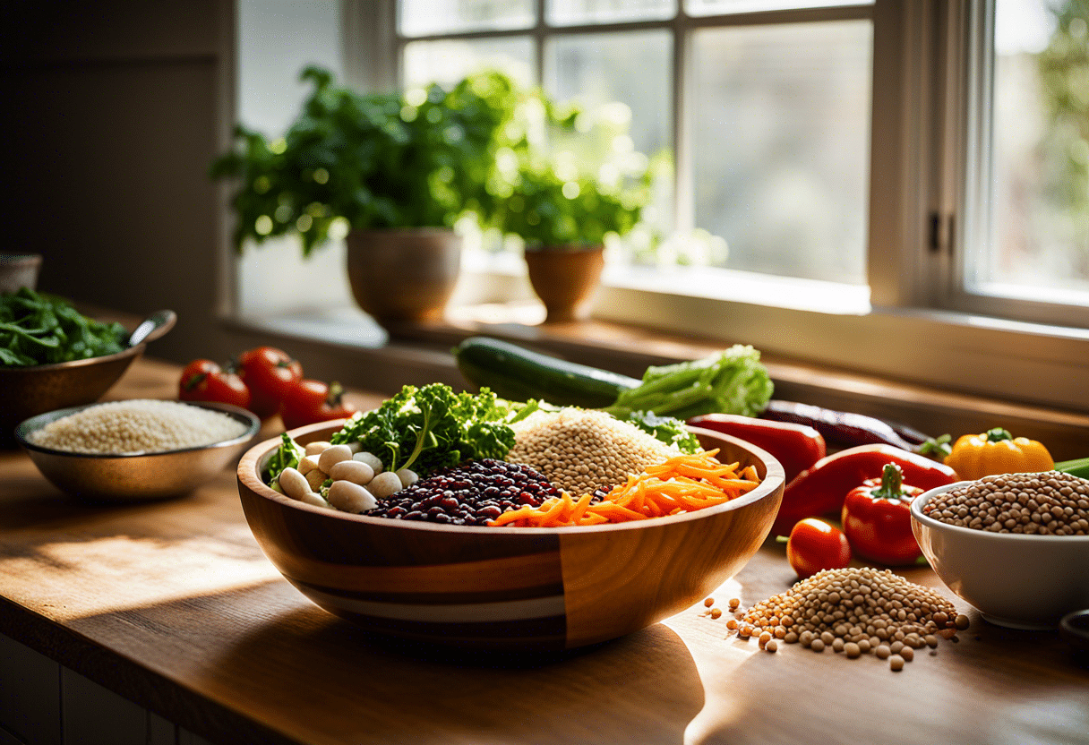 Repas colorés et sains pour un budget réduit  
Plats vegan savoureux préparés avec soin et budget