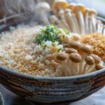 Riz japonais garni de champignons savoureux